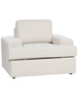 Armchair Light Beige Fabric Upholstered Cushioned Thickly Padded Backrest Classic Living Room Couch Beliani