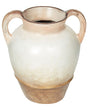 Decorative Vase Beige Terracotta Crackle Effect Painted Vintage Look Jug Shape Beliani