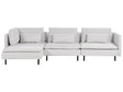 Modular Right Corner Sofa Grey Fabric 3 Seater Sectional Sofa Modern Design Living Room Beliani