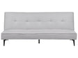 Sofa Bed Light Grey Fabric Modern Living Room Convertible 3 Seater Armless Minimalistic Design Beliani