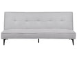 Sofa Bed Light Grey Fabric Modern Living Room Convertible 3 Seater Armless Minimalistic Design Beliani