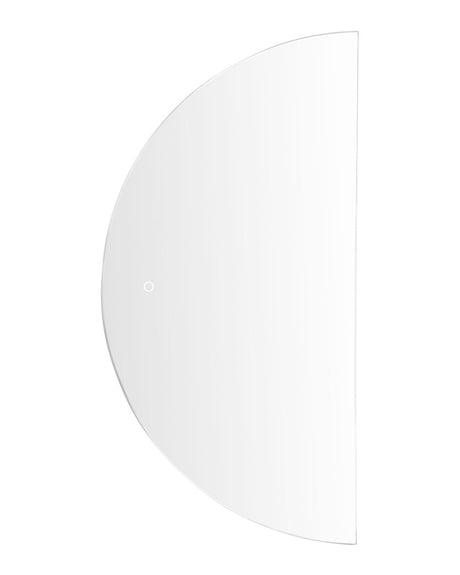 Hanging LED Mirror 50 x 100 cm Half-Round Modern Contemporary Bathroom Vanity Wall Mounted Make-Up Bedroom Beliani