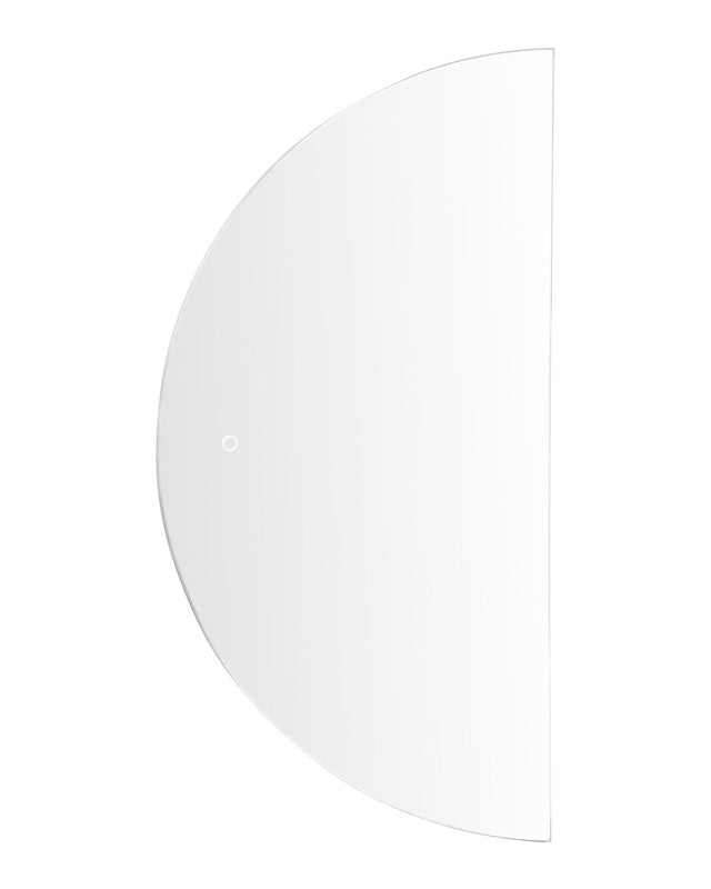 Hanging LED Mirror 50 x 100 cm Half-Round Modern Contemporary Bathroom Vanity Wall Mounted Make-Up Bedroom Beliani