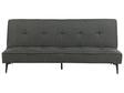 Sofa Bed Dark Grey Fabric Modern Living Room Convertible 3 Seater Armless Minimalistic Design Beliani