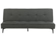 Sofa Bed Dark Grey Fabric Modern Living Room Convertible 3 Seater Armless Minimalistic Design Beliani