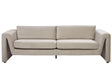 3-seters sofa Taupe flyel med polstrede aksenter Armlener Polstret ryggsttte  Beliani