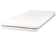 Memory Foam Mattress White with Grey Fabric EU Single Size Medium Firm H2 Beliani