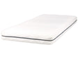 Memory Foam Mattress White with Grey Fabric EU Single Size Medium Firm H2 Beliani