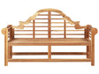 Garden Bench Light Teak Wood 196 cm Water Resistant Classic Design Seating for 3 People Outdoor Beliani