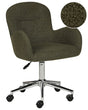 Office Swivel Chair Green Boucle Height Adjustable Base Modern Home Office Beliani
