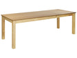 Extending Dining Table Natural Ash Wood MDF Rubber Wood 160/240 x 90 cm Wooden Legs Rectangular Veneered Top Natural Finish Minimalistic Scandinavian Kitchen Beliani