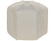 Pouffe Beige Linen Round 45 x 45 x 42 cm Footstool Accent Upholstery Modern Living Room Bedroom Furniture Beliani