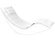 Sun Lounger Cushion White Fabric 180 x 60 cm Padded with Head Pillow Beliani