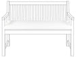 Outdoor Seat Pad White Polyester Water Resistant Bench Cushion 112 x 54 cm Garden Beliani