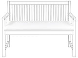 Outdoor Seat Pad White Polyester Water Resistant Bench Cushion 112 x 54 cm Garden Beliani