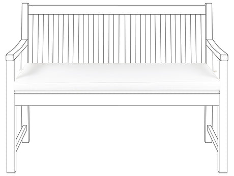 Outdoor Seat Pad White Polyester Water Resistant Bench Cushion 112 x 54 cm Garden Beliani