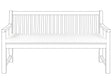 Outdoor Seat Pad White Polyester Water Resistant Bench Cushion 152 x 54 cm Garden Beliani
