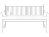 Outdoor Seat Pad White Polyester Water Resistant Bench Cushion 152 x 54 cm Garden Beliani