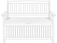 Bench Seat Pad Cushion White Solid Colour String Ties UV Resistant Set Pad Beliani