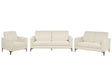 Sofa Set Beige Polyester Fabric Upholstery 3 + 2 + 1 Seater Loveseat Couch Armchair Living Room Furniture Beliani