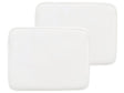 Set of 2 Outdoor Seat Cushions White Geometric Pattern String Tied  UV Resistant Set Pad Beliani