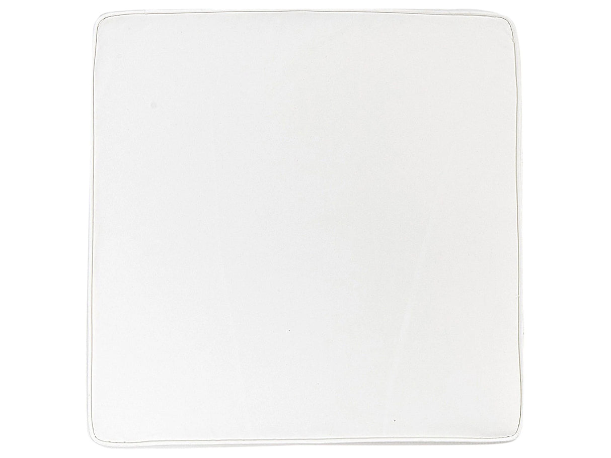 Seat Pad Cushion for Garden Chair White Water Resistant Fabric with Ties Removable Cover Beliani