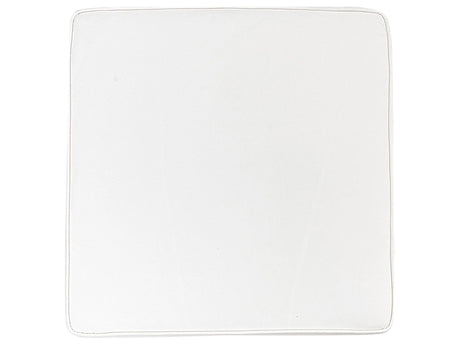 Seat Pad Cushion for Garden Chair White Water Resistant Fabric with Ties Removable Cover Beliani