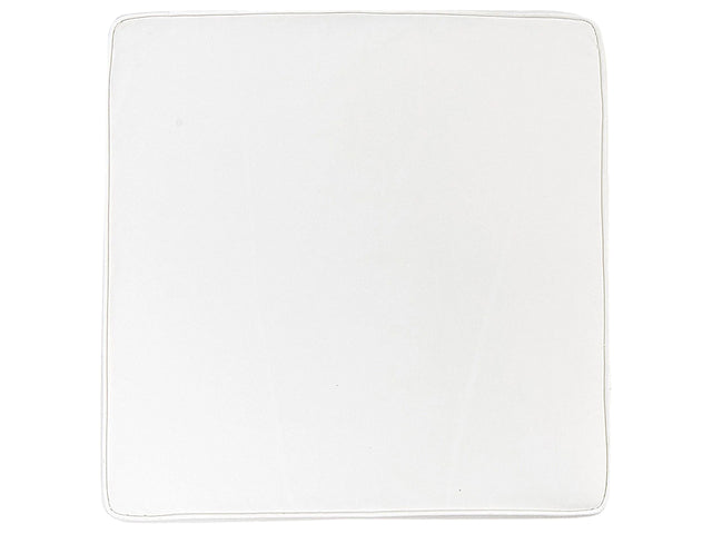 Seat Pad Cushion for Garden Chair White Water Resistant Fabric with Ties Removable Cover Beliani