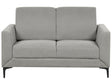 Sofa Grey Fabric Polyester Upholstery Black Legs 2 Seater Loveseat Retro Style Living Room Furniture Beliani