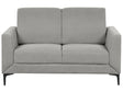 Sofa Grey Fabric Polyester Upholstery Black Legs 2 Seater Loveseat Retro Style Living Room Furniture Beliani