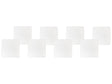 Set of 8 Seat Pad Cushions for Garden Chairs White Water Resistant Fabric with Ties Removable Cover Beliani