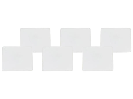 Set of 6 Outdoor Seat Pad Cushions White String Tied Zip Fastener UV Resistant  Beliani