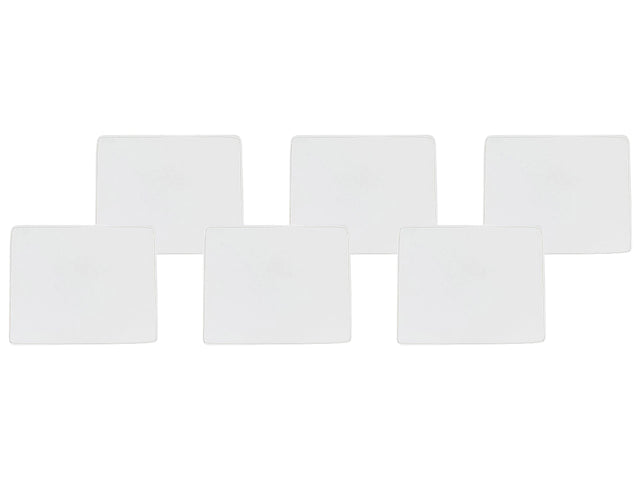 Set of 6 Outdoor Seat Pad Cushions White String Tied Zip Fastener UV Resistant  Beliani