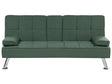 Sofa Bed Green 3 Seater Drop Down Table Click Clack Beliani