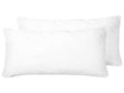 2x Bed Pillow White Microfibre Cover Polyester Filling 40 x 80 cm High Profile Soft Beliani