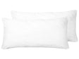2x Bed Pillow White Microfibre Cover Polyester Filling 40 x 80 cm Low Profile Soft Beliani