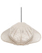 Pendant Hanging Lamp Beige Cotton Rope Cage Star Shape Shade Japandi Natural Style  Beliani