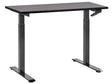 Manually Adjustable Desk Black Tabletop Black Steel Frame 120 x 72 cm Sit and Stand Square Feet Modern Design Office Beliani