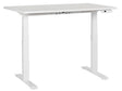 Electrically Adjustable Desk White Tabletop White Steel Frame 120 x 72 cm Sit and Stand Square Feet Modern Design  Beliani