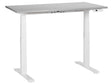 Electrically Adjustable Desk Grey Tabletop White Steel Frame 120 x 72 cm Sit and Stand Square Feet Modern Design  Beliani