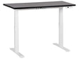 Electrically Adjustable Desk Black Tabletop White Steel Frame 120 x 72 cm Sit and Stand Square Feet Modern Design  Beliani