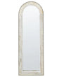 Wall Mirror Off-White Mango Wood Frame 31 x 91 cm Whitewash Distressed Finish Vintage Style Wall Decor Beliani
