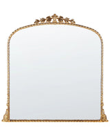 Wall Mirror Gold Metal 71 x 71 cm Wall Mounted Decorative Mirror Glamour Style Hanging Decor  Beliani