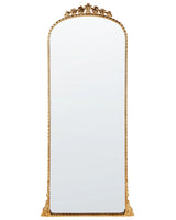 Wall Mirror Gold Metal 51 x 114 cm Wall Mounted Decorative Mirror Glamour Style Hanging Decor  Beliani
