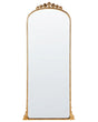 Wall Mirror Gold Metal 51 x 114 cm Wall Mounted Decorative Mirror Glamour Style Hanging Decor  Beliani
