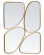 Wall Mirror Gold Metal 70 x 100 cm Wall Mounted Decorative Mirror Glamour Style Hanging Decor  Beliani