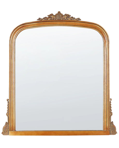 Wall Mirror Gold Metal 75 x 78 cm Wall Mounted Decorative Mirror Vinatge Style Hanging Decor  Beliani