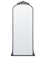 Wall Mirror Black Metal 51 x 114 cm Wall Mounted Decorative Mirror Glamour Style Hanging Decor  Beliani