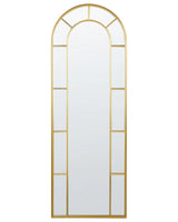 Wall Mirror Gold Metal 60 x 170 cm Wall Mounted Decorative Mirror Vantage Style Hanging Decor  Beliani