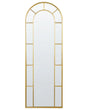 Wall Mirror Gold Metal 60 x 170 cm Wall Mounted Decorative Mirror Vantage Style Hanging Decor  Beliani